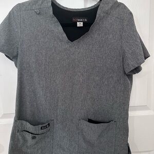 Koi Basics Gray Scrub Top